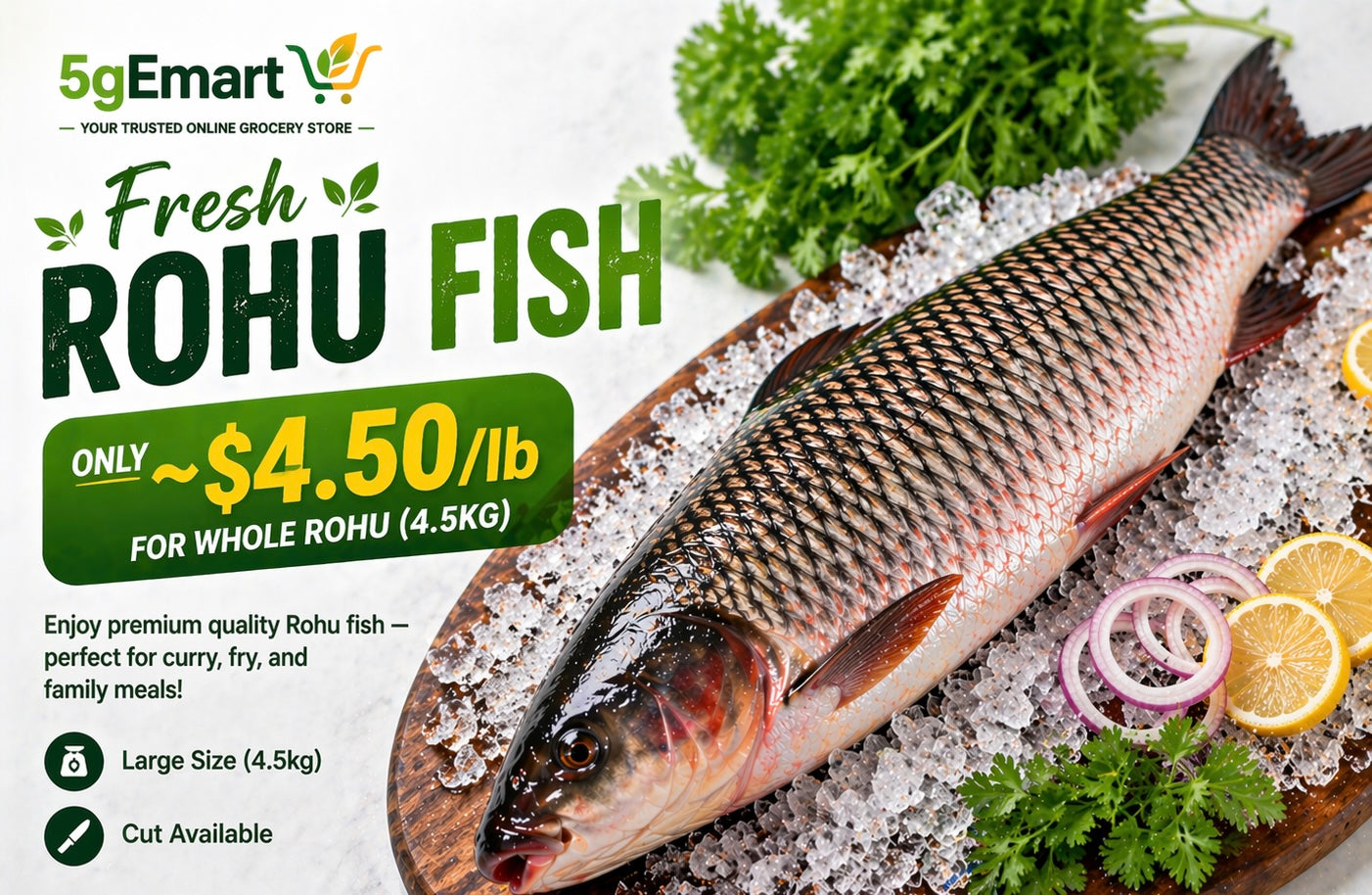 Rohu Fish whole [Pre-Order]