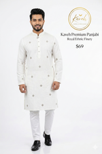 Kaveh Premium Panjabi - White
